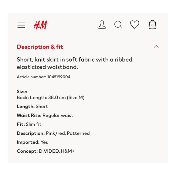 ★ NWOT H&M Divided Knit Skirt - Pink ★ - Picture 13 of 15